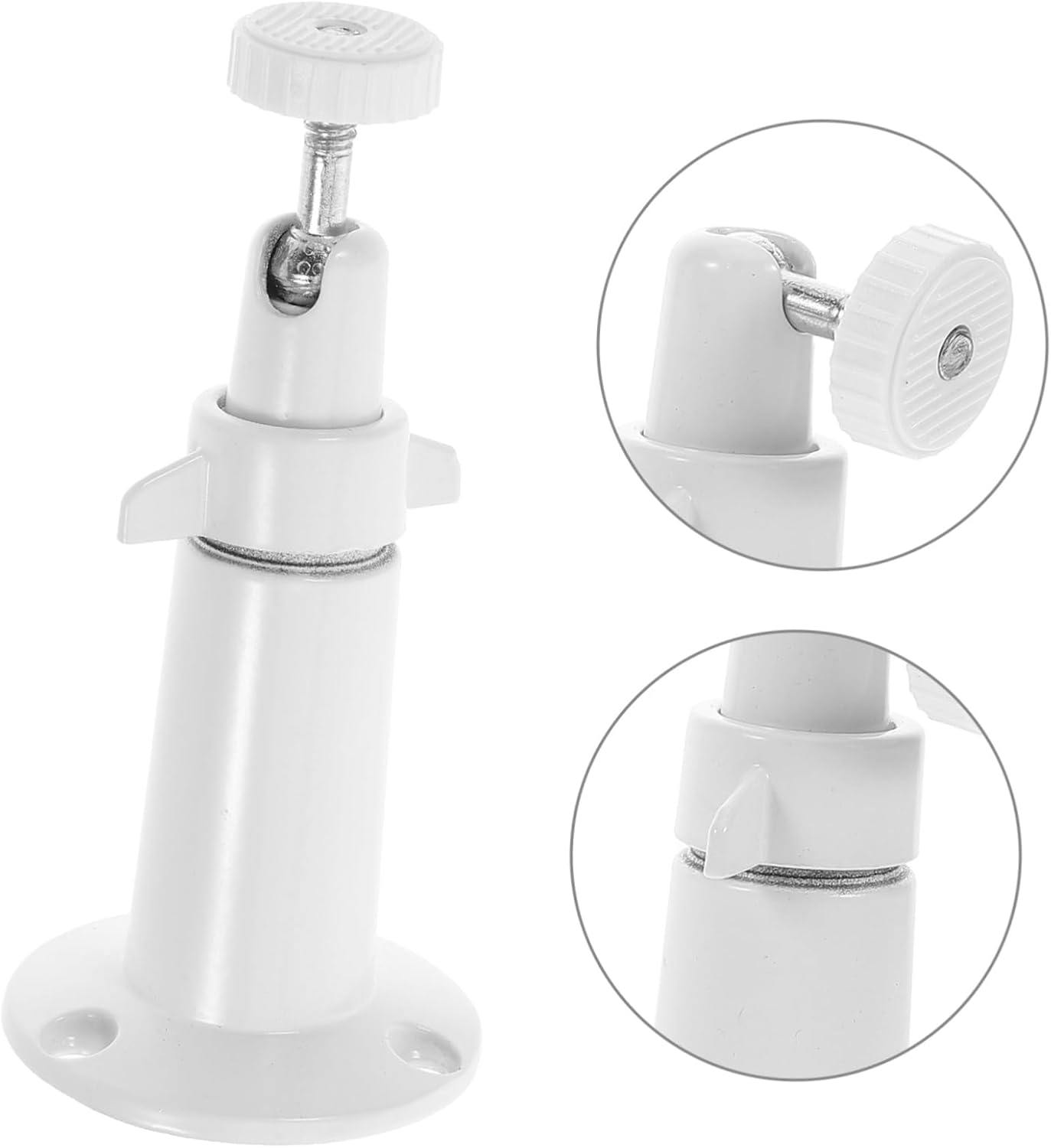 2pcs Camera Bracket Security Camera Mounting Bracket Security Mounting Bracket Indoor Camera Mount Camera Wall Mount Indoor Security Mount Indoor Wall Mount Aluminum Alloy White - Image 10