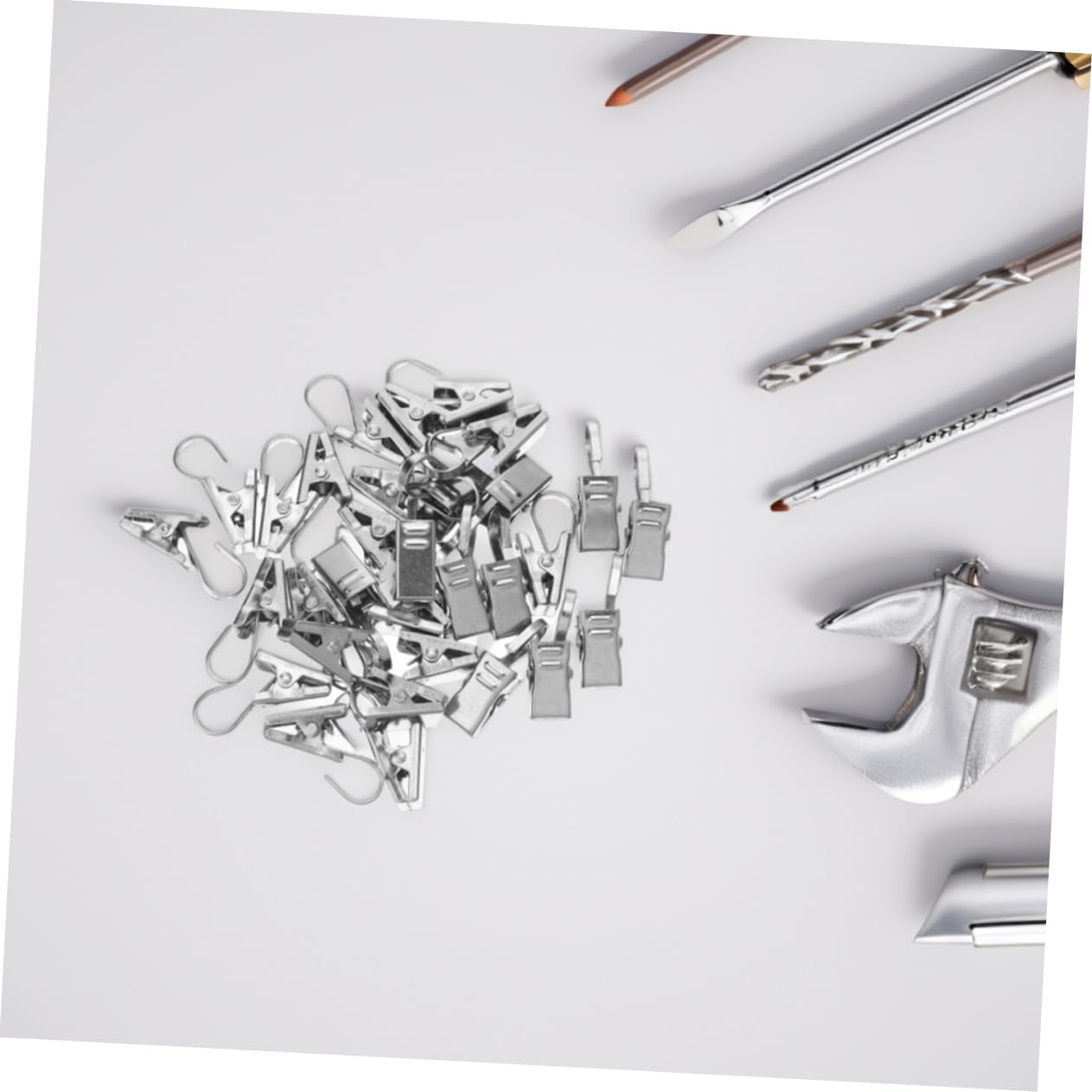 Unomor 25pcs Curtain Clip Clips Hooks Curtains Tapestry Clip Metal Clip for Hanging Clip Hanger Clip Hook Curtain Hangers Small Metal Clip Hanging Clip Stainless Steel Silver - Image 6