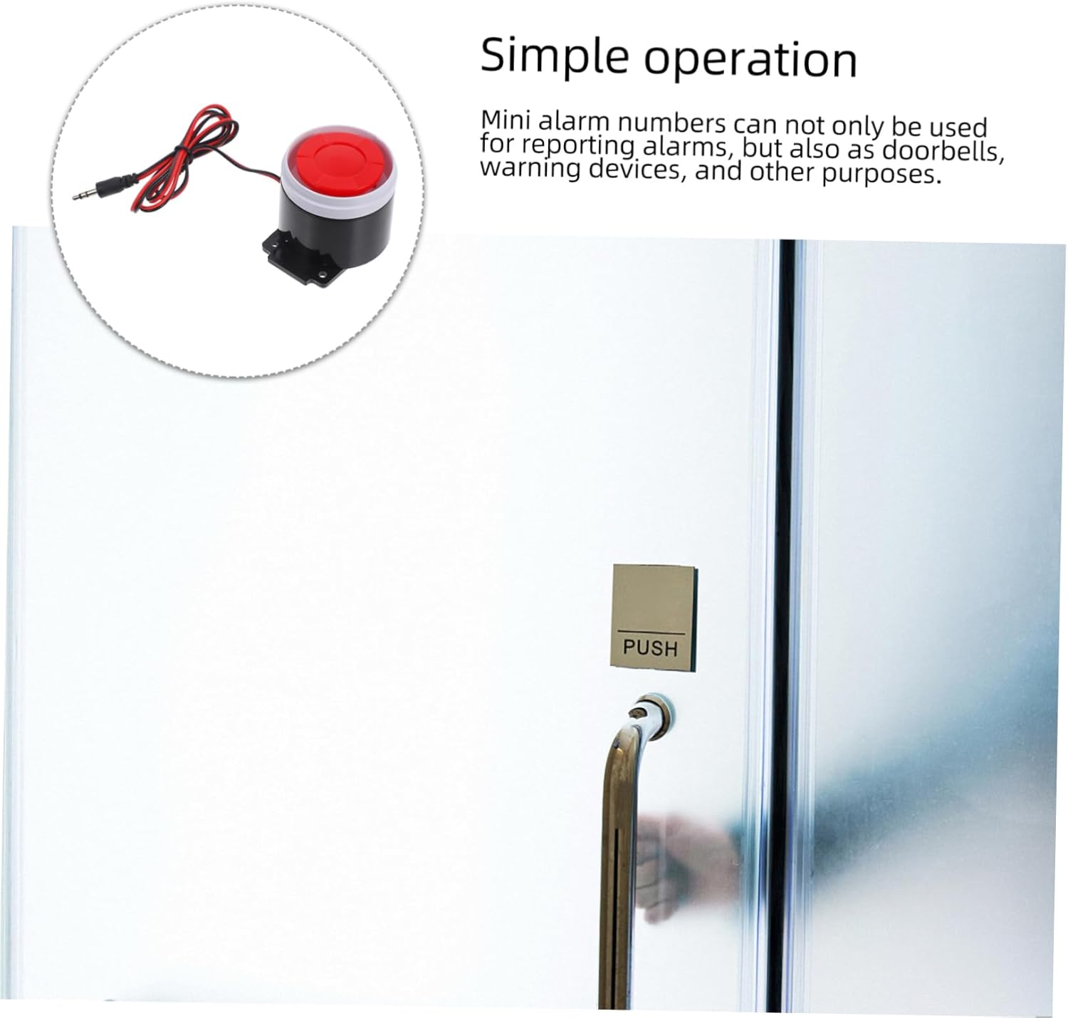 Wired Mini Horn Alarm System for Home Security Loud Sound Continuous Warning Strobe Multi Functional Doorbell Alert Device Theft Prevention Easy Operation - Image 4