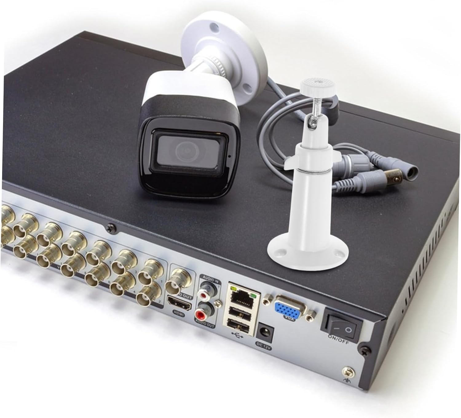 2pcs Camera Bracket Security Camera Mounting Bracket Security Mounting Bracket Indoor Camera Mount Camera Wall Mount Indoor Security Mount Indoor Wall Mount Aluminum Alloy White - Image 7