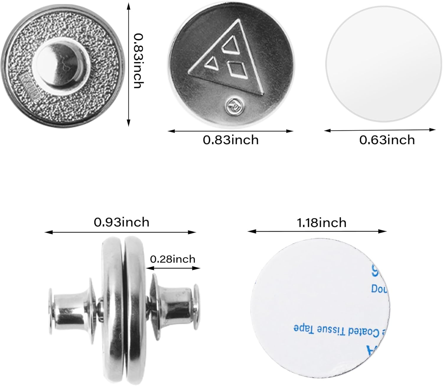 12 Pcs Magnets Shower Curtain Weights, Strong Shower Magnets Attach Shower Liner to Bathtub Bottom and Stop Shower Curtain Blowing in with 16 Self-Adhesive Patches - Image 3