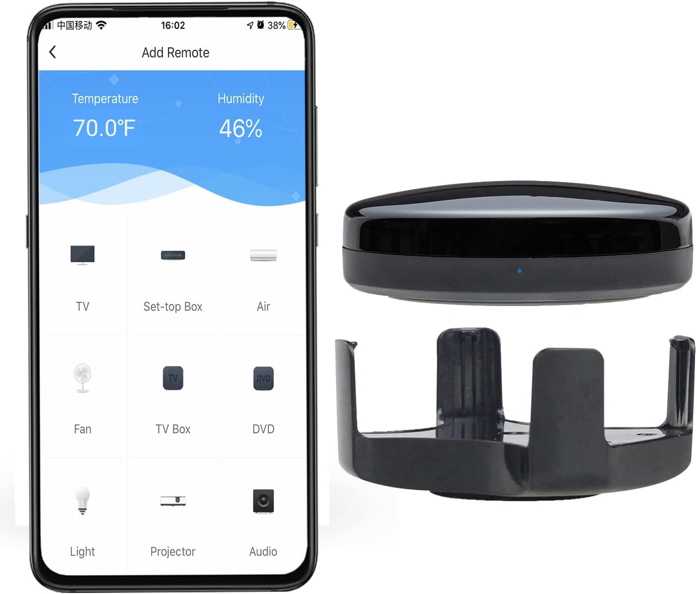 IR Remote Control Universal-Hub with Temperature Humidity Sensor,Upgraded Smart Home Automation WiFi Infrared Blaster for TV Air Conditioner STB Audio,Compatible with Alexa,Google Home - Image 2