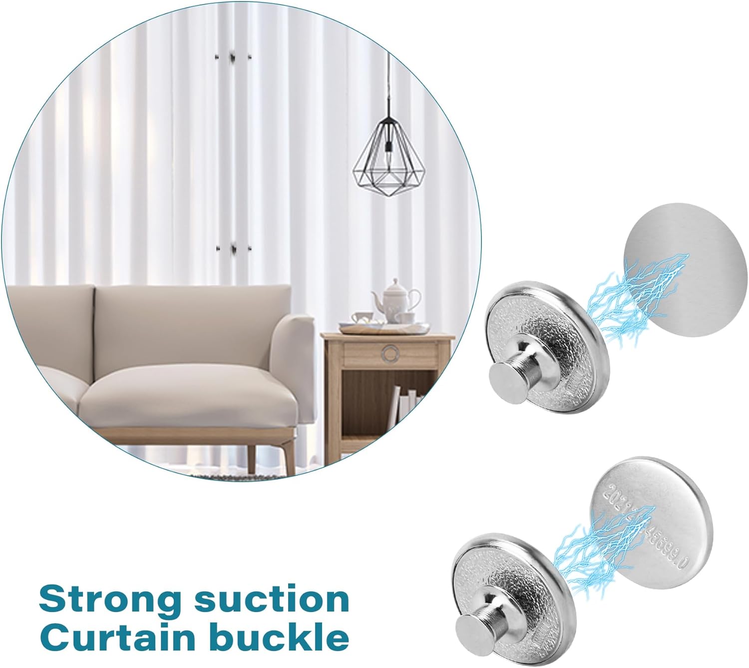 12 Pcs Magnets Shower Curtain Weights, Strong Shower Magnets Attach Shower Liner to Bathtub Bottom and Stop Shower Curtain Blowing in with 16 Self-Adhesive Patches - Image 7