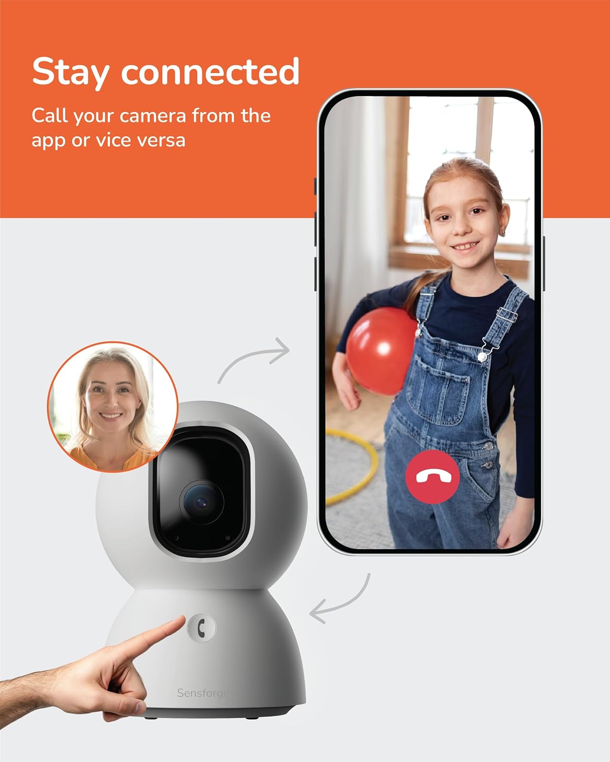 Indoor Pan-Tilt Home Security Camera - Free Human Motion Pet Detection for Daily Baby and Pet Monitor, SD Card Included, NO Monthly fee, 2.5k high Resolution Video and Night Color Vision - Image 7