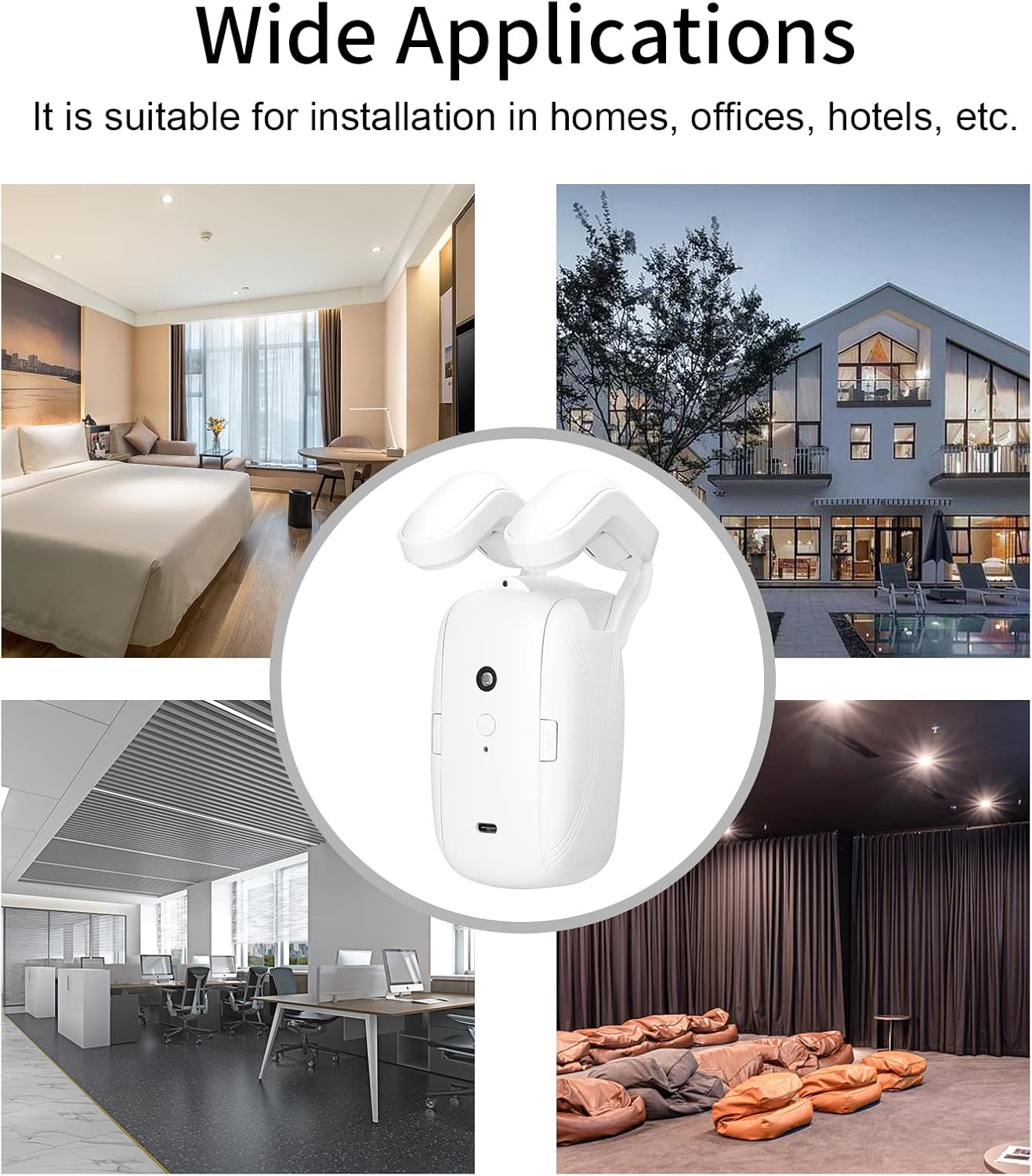 2PCS Tuya WiFi Intelligent Curtain Motor Electric Curtain Robot Automatic Opener No Wiring with Gateways Support APP Remote Control Timer Setup Temperature & Light Sensing Compatible with Home - Image 10