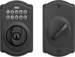 SCHLAGE BE365 CAM 622 Keypad Electronic Deadbolt, Matte Black - Image 5