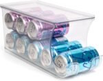 Smart Design Fridge Bin Beverage Can Dispenser - BPA Free - Clear - Image 3