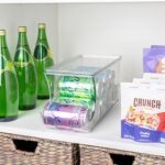 Smart Design Fridge Bin Beverage Can Dispenser - BPA Free - Clear - Image 4