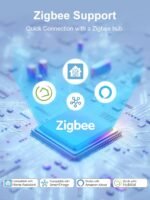 EIGHTREE Zigbee Smart Plug 𝟭𝟱𝑨, Energy Monitoring, 𝗭𝗶𝗴𝗯𝗲𝗲 𝗛𝘂𝗯 Required, Zigbee Repeater, ETL Certified, Smart Plugs That Compatible with Alexa & Home Assistant & SmartThings, 2 Packs - Image 3