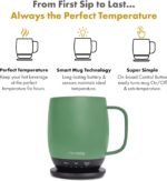 Nextmug - Temperature-Controlled, Self-Heating Coffee Mug (Sage - 14 oz.) - Image 3