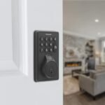 Honeywell Electronic Biometric Deadbolt Lock with Touchpad Matte Black Finish - Image 4