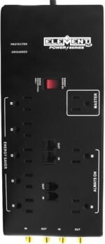 Smart Power Surge Protector, 3600 Joules Black - Image 2