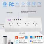 Smart Power Strip, UseeLink ZigBee Surge Protector,White - Image 3