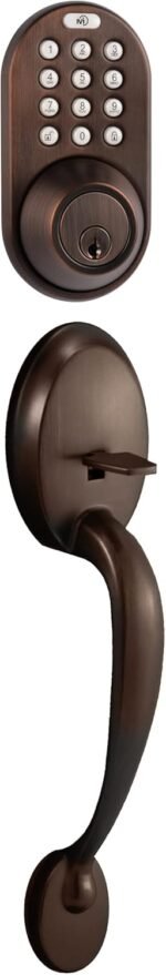 MiLocks BDF-02OB Electronic Touchpad Entry Keyless Deadbolt Handleset Combo - Image 2